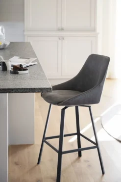 Barstolar|Kök|Rowico Home Barstol 'Alison' - Mörkgrå
