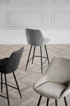 Barstolar|Kök|Rowico Home Barstol 'Sierra' - Beige/Sammet