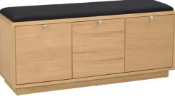 Bänkar|Kök|Rowico Home Bänk 'Confetti' 106cm - Ek/ Svart
