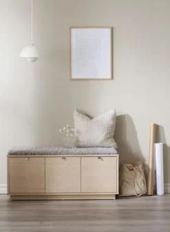 Bänkar|Kök|Rowico Home Bänk 'Confetti' 106cm - Vitpigmenterad