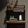 Bokhyllor|Arbetsrum|Trademark Living Bokhylla 'Rustik' - Järn/Trä