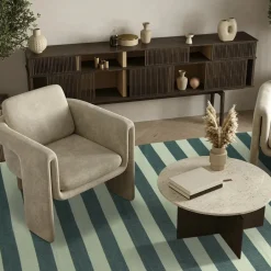 Mattor|Vävda Mattor|Reforma x Trendcarpet Bomullsmatta 'Nilo' - Grön