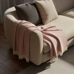 Plädar & Filtar|Vardagsrum|Reforma x Trendcarpet Bomullspläd 'Denisa Fishbone' 130x170cm - Röd/vit