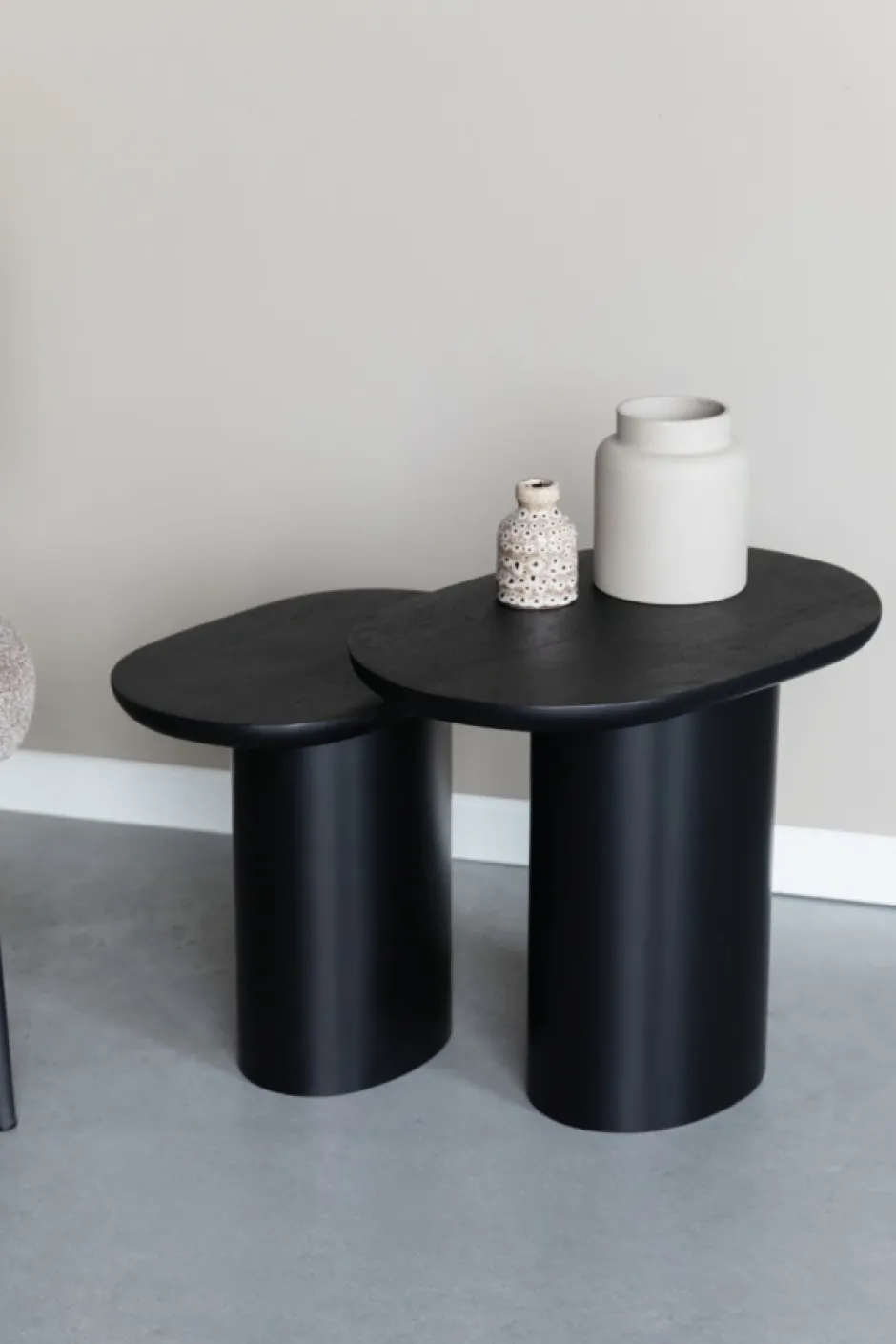 Soffbord|Vardagsrum|Zuiver Bord 2-set 'Bela' - Svart