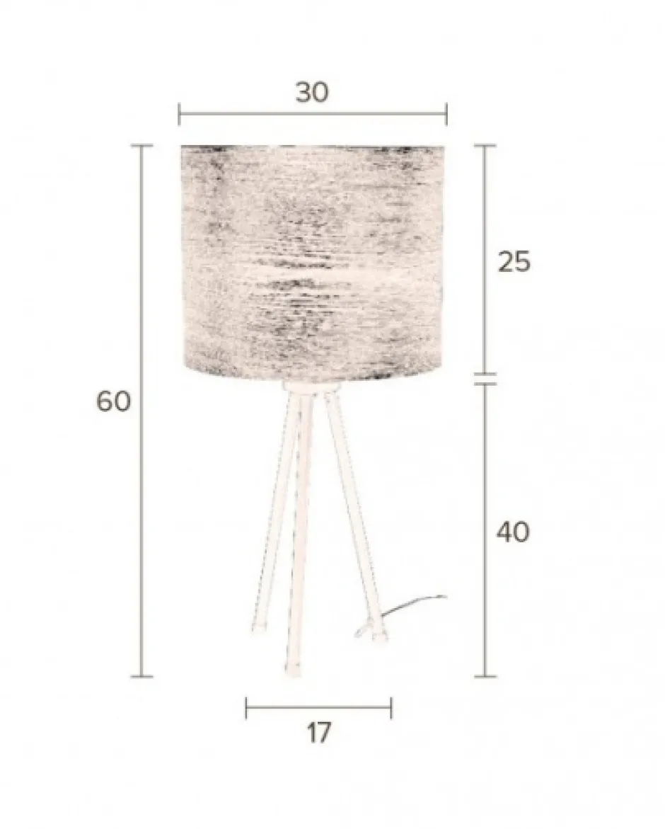 Arbetsrum|Bordslampor|Dutchbone Bordslampa 'Woodland' - Svart/Natur