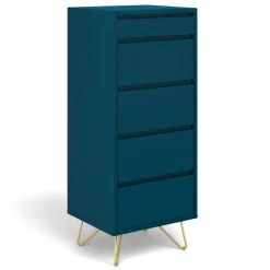 Byråer|Sovrum|Reforma Byrå 'Elle' 45x110 - Turkos/Mässing