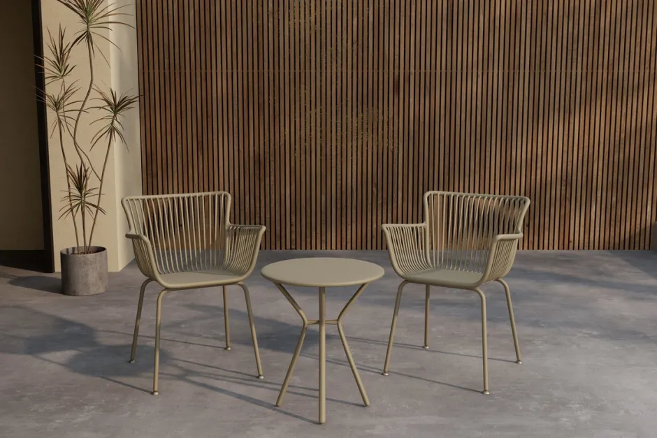 Trädgårdsbord|Uteplats|Garden Prestige Cafeset 'Sifnos' - Beige