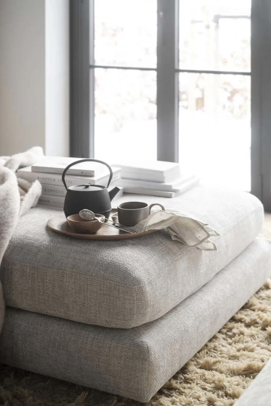 Sittpuffar & Fotpallar|Vardagsrum|Rowico Home Fotpall 'Duncan' - Ljusgrå