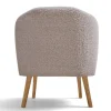 Fåtöljer|Sittmöbler|Reforma Fåtölj 'Capri' träben - Beige/Bouclé