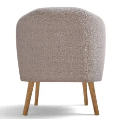 Fåtöljer|Sittmöbler|Reforma Fåtölj 'Capri' träben - Beige/Bouclé