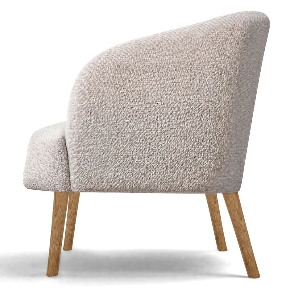 Fåtöljer|Sittmöbler|Reforma Fåtölj 'Capri' träben - Beige/Bouclé