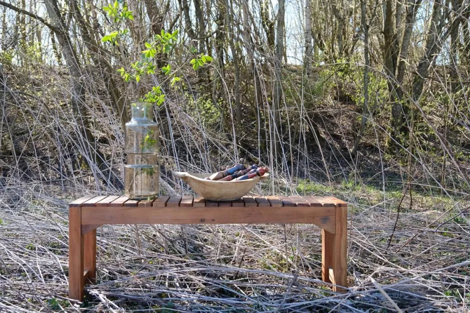 Bänkar|Kök|Trademark Living Gammal träbänk Vintage - Trä
