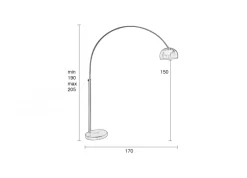 Golvlampor|Sovrum|Zuiver Golvlampa 'Bow' - Koppar