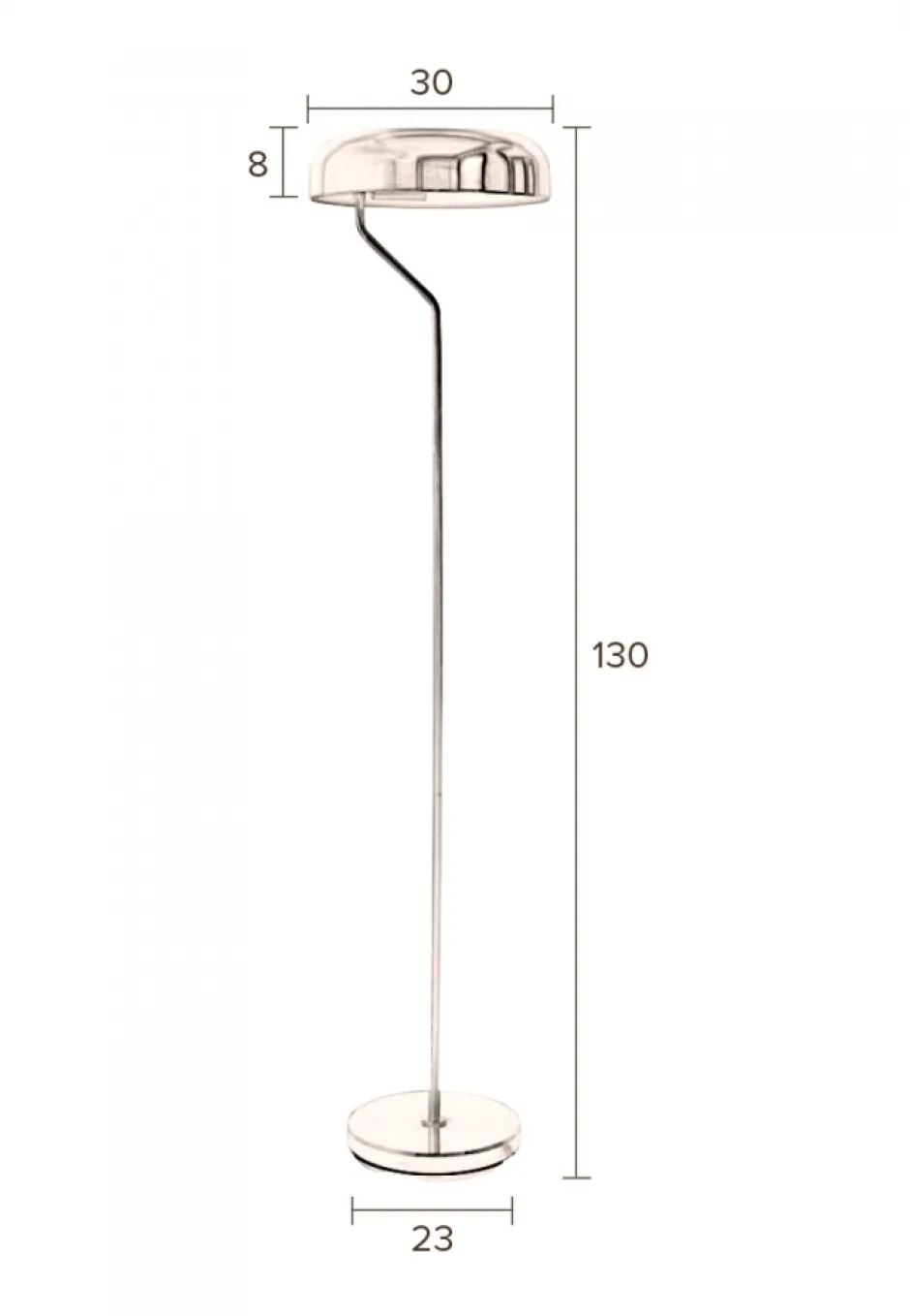 Golvlampor|Sovrum|Dutchbone Golvlampa 'Eclipse' - Mässing
