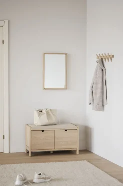 Hatt- Och Skohyllor|Hall|Rowico Home Hallbänk 'Hillmond' 80cm - Ljus ek