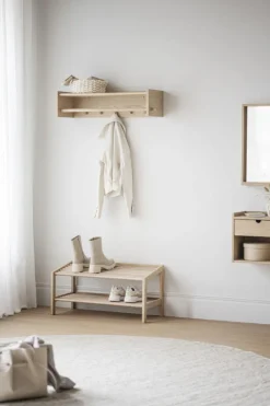 Hatt- Och Skohyllor|Hall|Rowico Home Hatthylla 'Hillmond' - Ljus ek