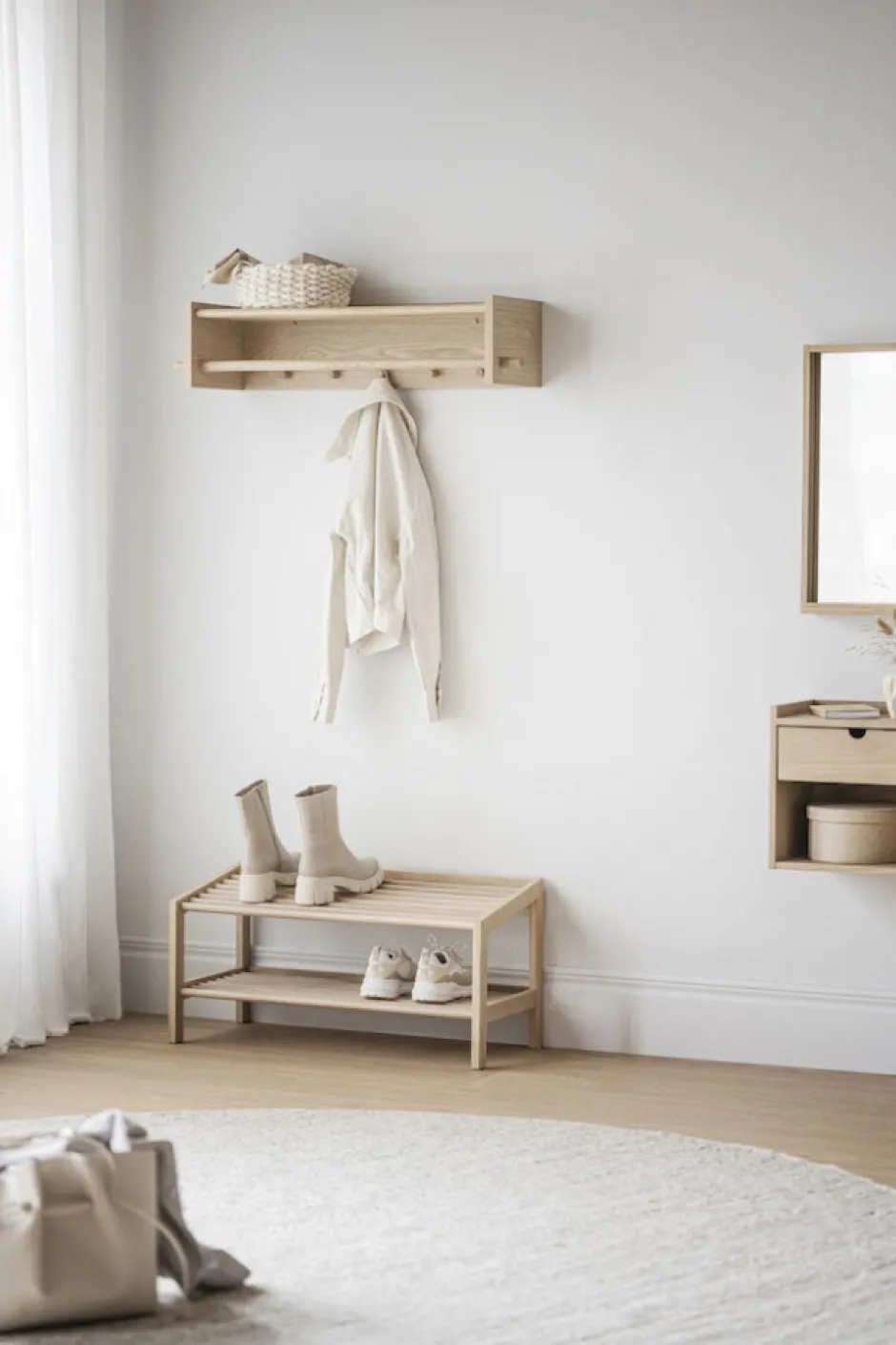 Hatt- Och Skohyllor|Hall|Rowico Home Hatthylla 'Hillmond' - Ljus ek