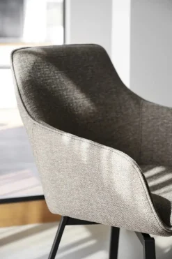 Stolar|Kök|Rowico Home Karmstol 'Alison' - Mörkbeige/svart