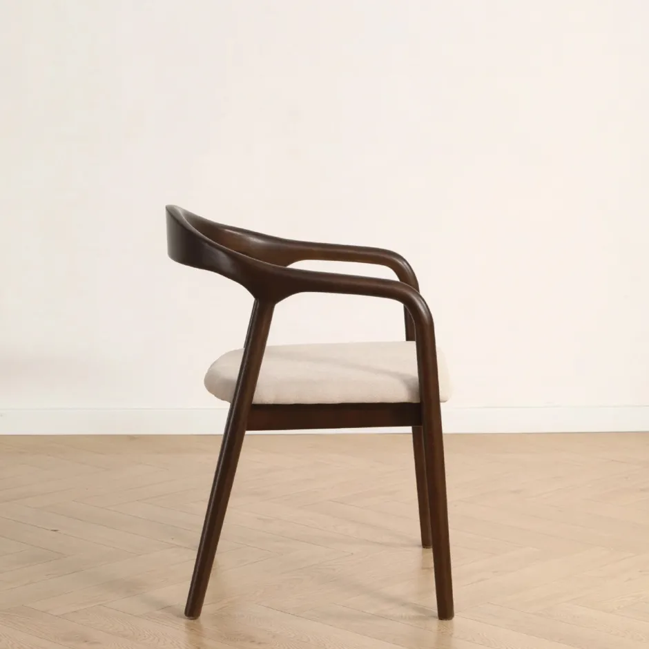 Sittmöbler|Stolar|Reforma Karmstol 'Aspa' - Mörkbrun/Beige