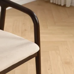 Sittmöbler|Stolar|Reforma Karmstol 'Aspa' - Mörkbrun/Beige