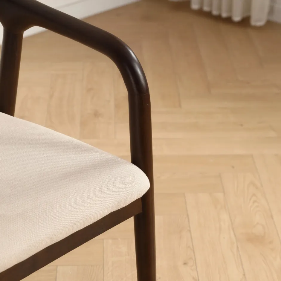 Sittmöbler|Stolar|Reforma Karmstol 'Aspa' - Mörkbrun/Beige