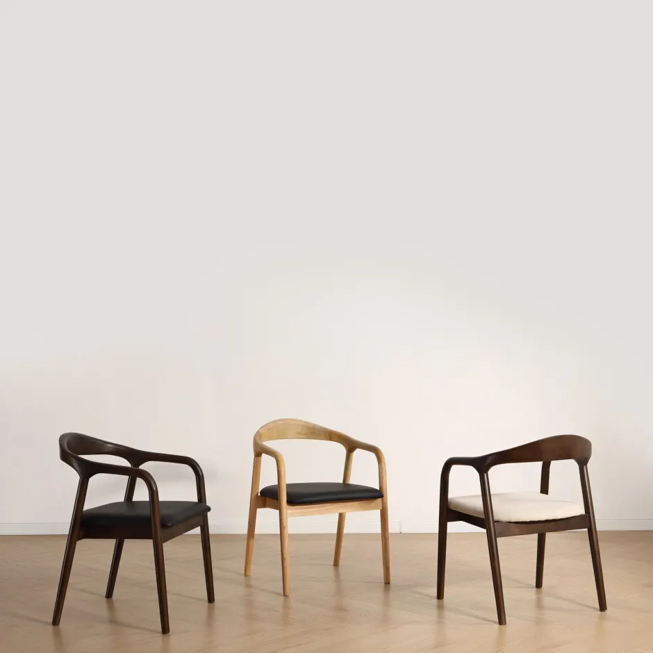 Sittmöbler|Stolar|Reforma Karmstol 'Aspa' - Mörkbrun/Beige