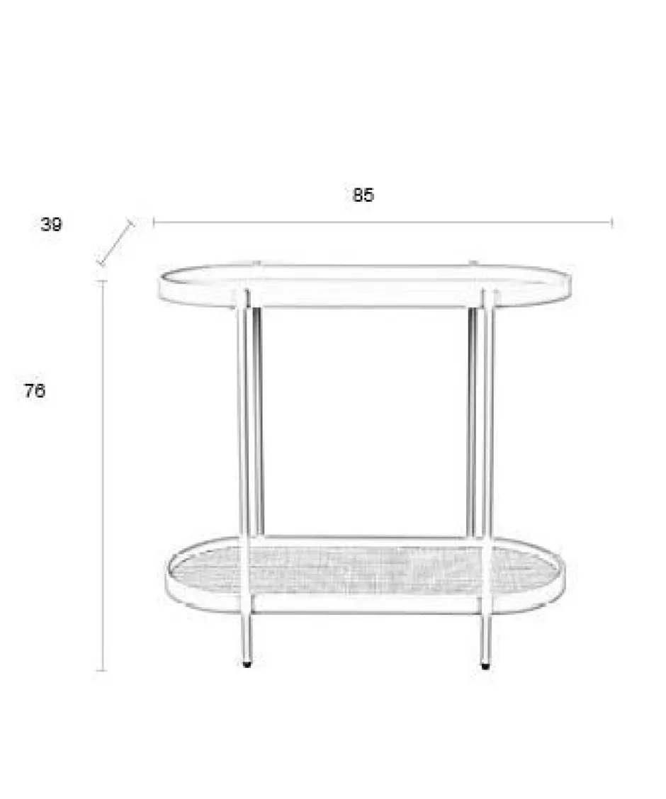 Avlastningsbord|Hall|Zuiver Konsolbord 'Amaya' - Beige