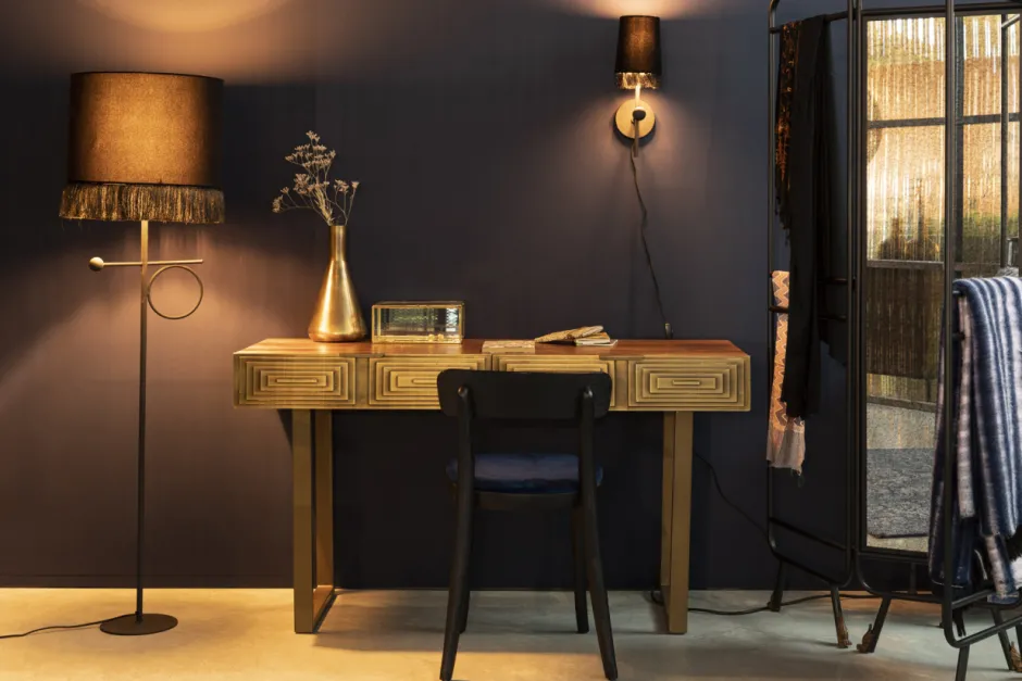 Avlastningsbord|Hall|Dutchbone Konsolbord 'Volan' - Guld