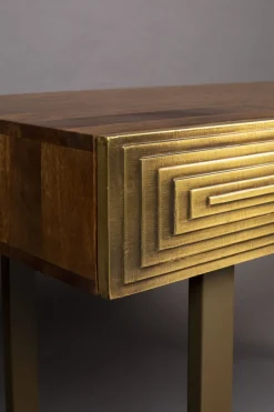Avlastningsbord|Hall|Dutchbone Konsolbord 'Volan' - Guld