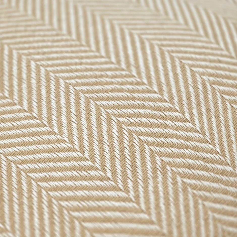 Sovrum|Kuddfodral|Reforma x Trendcarpet Kuddfodral 'Denisa Fishbone' 45x45cm - Beige/vit