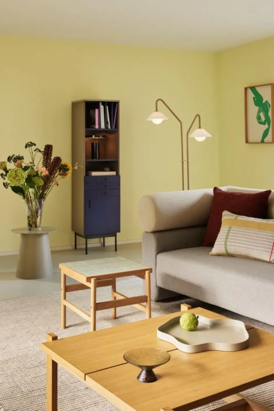 Golvlampor|Sovrum|Hübsch Lampa 'Comto' - Beige