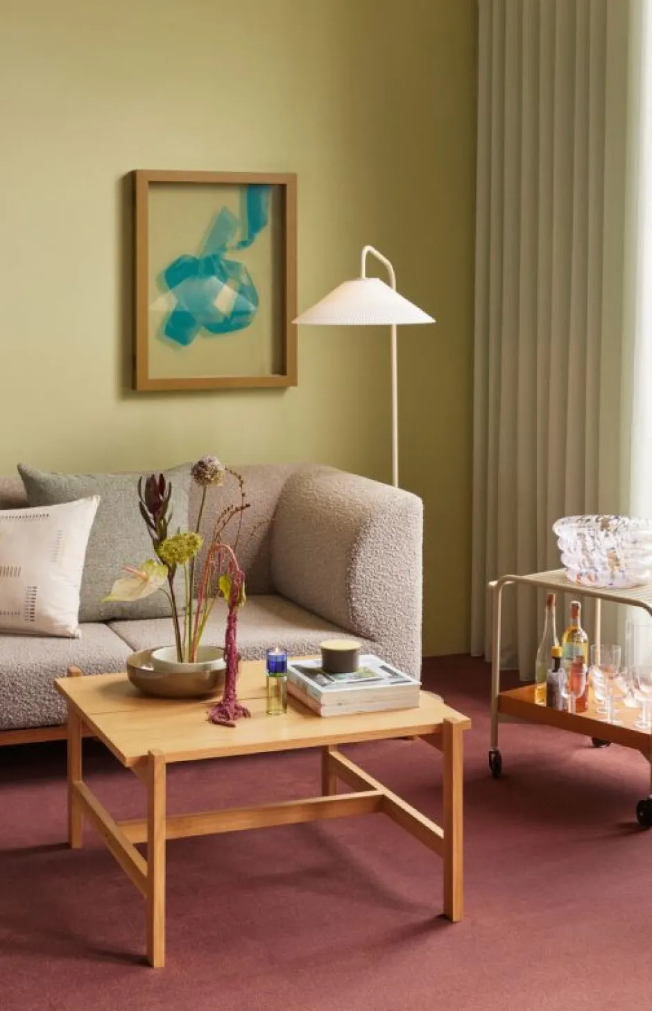 Golvlampor|Sovrum|Hübsch Lampa 'Solid' - Beige