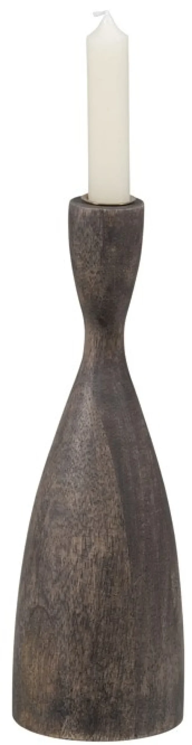 Ljusstakar & Ljuslyktor|Kök|WOOOD Ljusstake 'Rosa' 28 cm - Brun