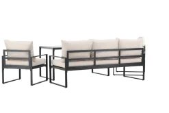Utegrupper|Uteplats|Reforma Loungeset 'Vico' - Svart