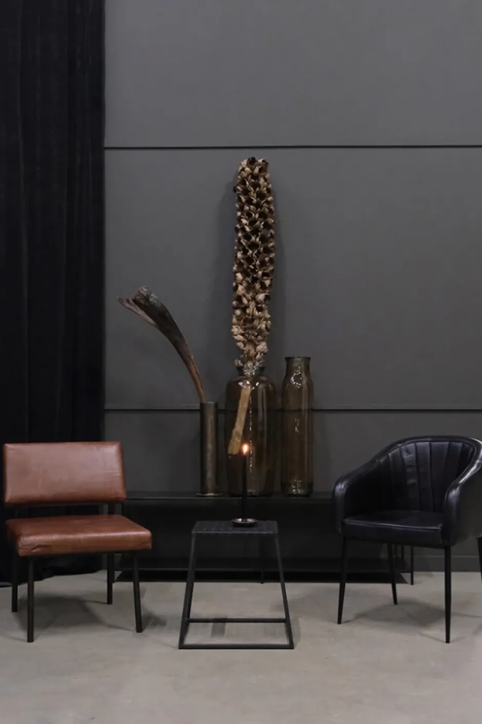 Fåtöljer|Fåtöljer Vintage|Trademark Living Loungestol 'Craig' - Brun