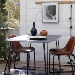Fåtöljer|Vardagsrum|Trademark Living Loungestol Vintage - Läder/Järn