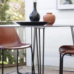 Fåtöljer|Vardagsrum|Trademark Living Loungestol Vintage - Läder/Järn