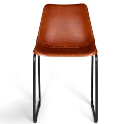 Fåtöljer|Vardagsrum|Trademark Living Loungestol Vintage - Läder/Järn