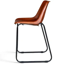 Fåtöljer|Vardagsrum|Trademark Living Loungestol Vintage - Läder/Järn
