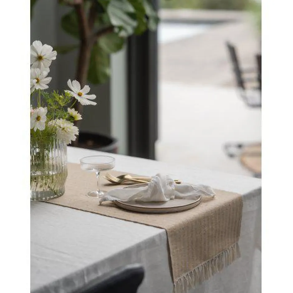 Textilier|Bordsdukar|Svanefors Löpare 'Adam' 33x120 - Beige