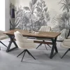 Matbord|Kök|Reforma Matbord 'Baron' 200-350cm - Natur/svart