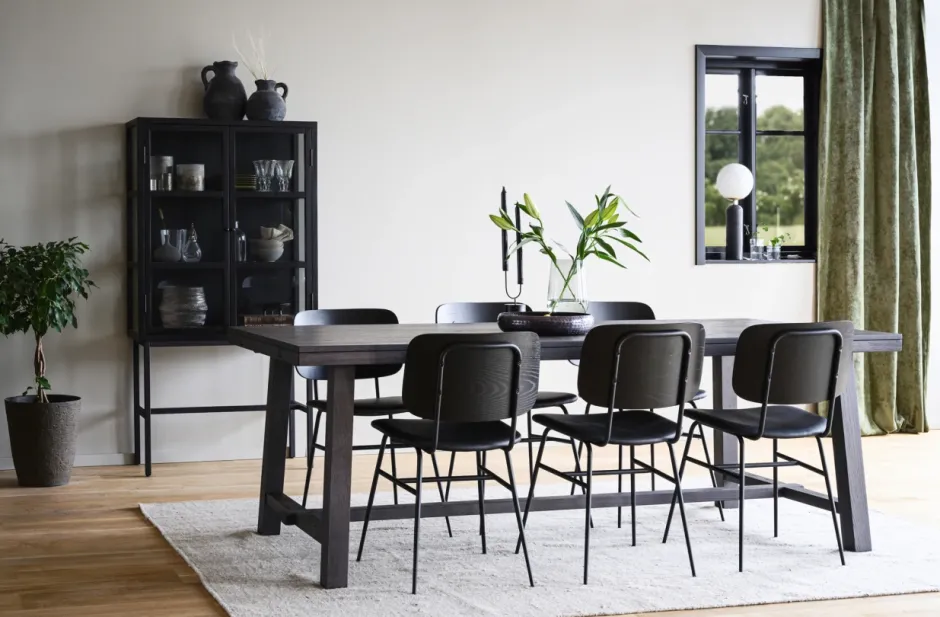 Matbord|Matbord Vintage|Rowico Home Matbord 'Brooklyn' 220x95cm - Mörkbrun