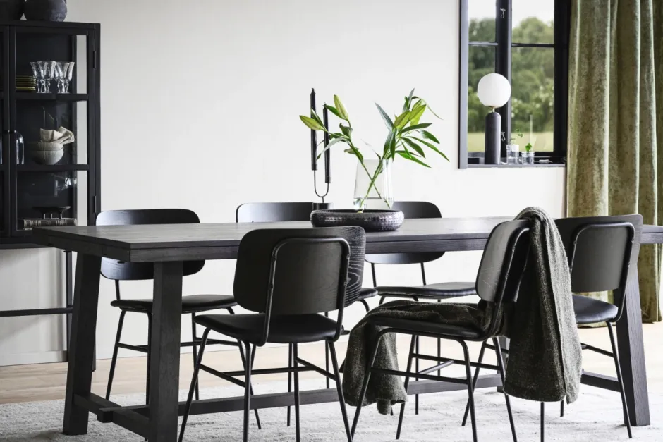 Matbord|Matbord Vintage|Rowico Home Matbord 'Brooklyn' 220x95cm - Mörkbrun