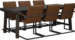 Matbord|Matbord Vintage|Rowico Home Matbord 'Brooklyn' 220x95cm - Mörkbrun