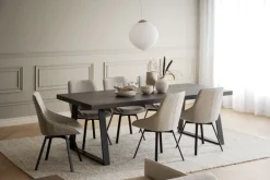 Matbord|Kök|Rowico Home Matbord 'Brooklyn' 220x95cm - Mörkbrun/U-ben