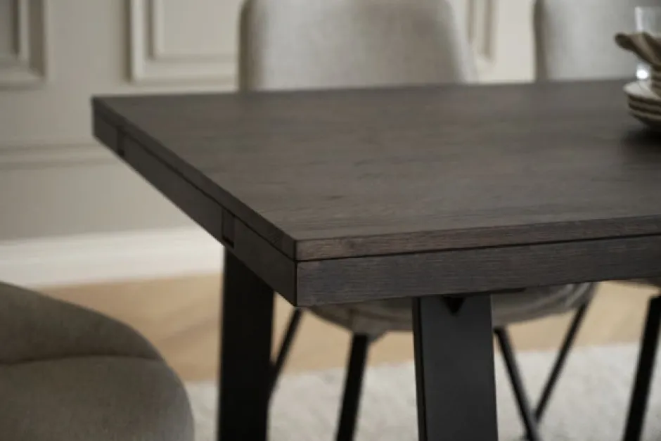 Matbord|Kök|Rowico Home Matbord 'Brooklyn' 220x95cm - Mörkbrun/U-ben