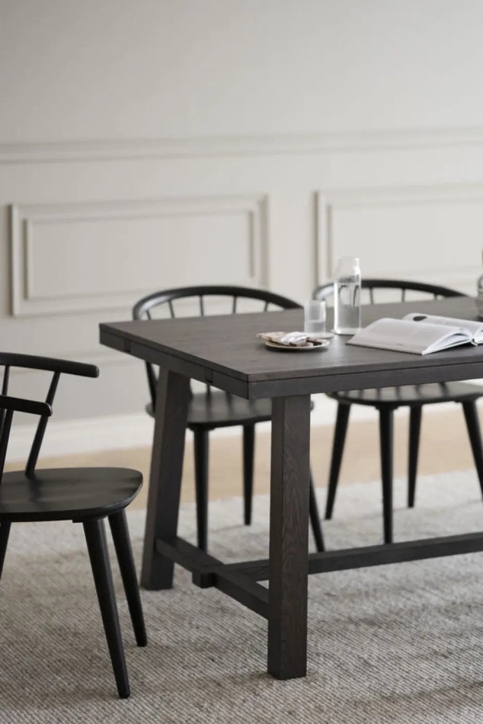 Matbord|Kök|Rowico Home Matbord 'Brooklyn' 170x95cm - Mörkbrun