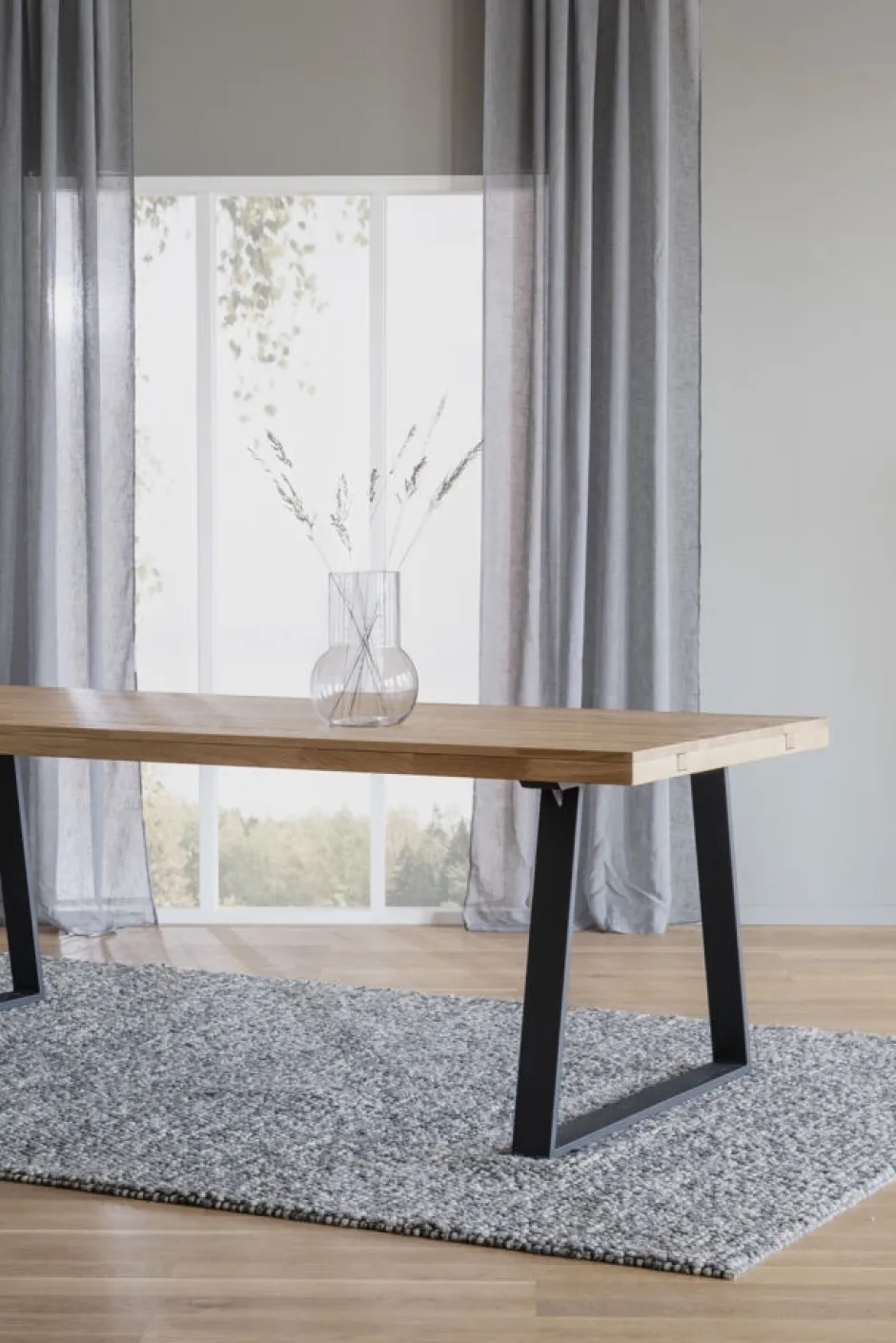 Matbord|Kök|Rowico Home Matbord 'Brooklyn' 170x95cm - Natur/Svart