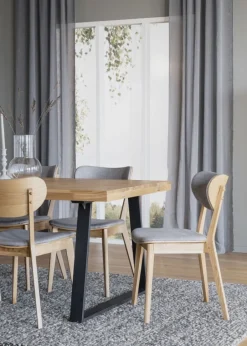 Matbord|Kök|Rowico Home Matbord 'Brooklyn' 170x95cm - Natur/Svart