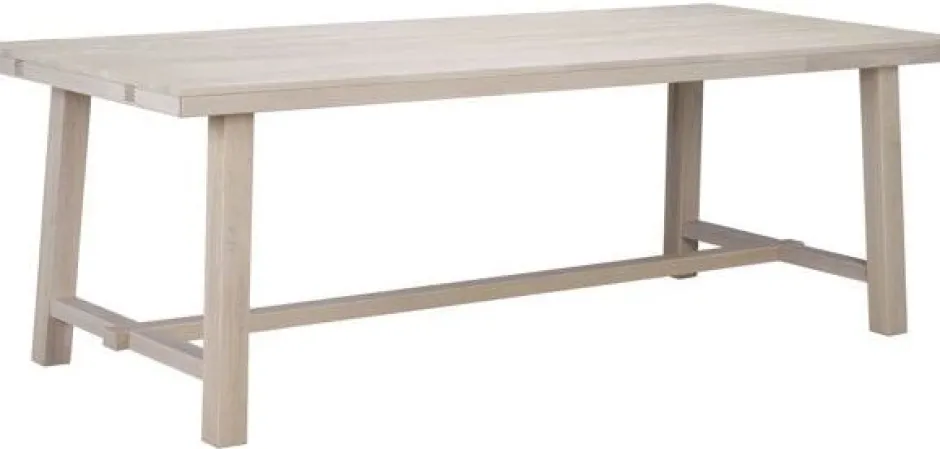 Matbord|Kök|Rowico Home Matbord 'Brooklyn' 220x95cm - Vitpigmenterad